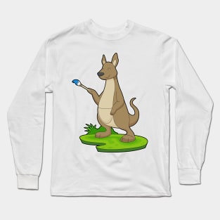 Kangaroo Painting Paint brush Long Sleeve T-Shirt